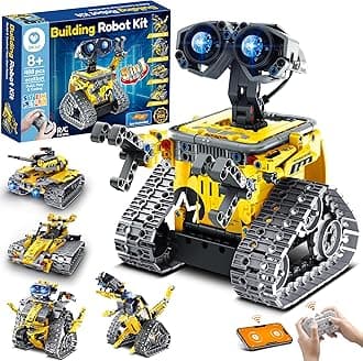 Sillbird - STEM Remote Control Robot Building Kit Gifts for 8-13 Year Old Boys, Technical Coding Robotic Toys for Kids Birthday, 5 in 1 Models Buildable with