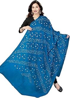 RANI SAAHIBA Women's Pure Cotton Bandhani Dupatta