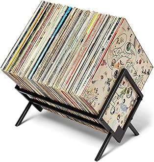 MODERN VINYL Schallplattenhalter – mattschwarzes Metall – 80-100 LPs Aufbewahrung – einfache, schnelle Montage – Vinyl-Display, Zeitschriften, Akten