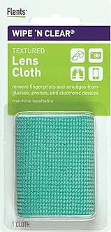 Wipe'N Clear Lens Cleaning Cloth by Flents, Remove Fingerprints & Smudges from Glasses, Phones, & Other Electronic Devices, Machine Washable