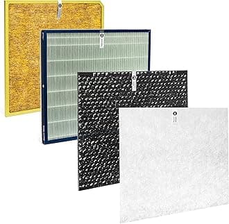 Rabbit Air, A3 Air Purifier Filter Replacement for Model SPA-1000N Filter Kit, Includes Activated Carbon and HEPA Filter Replacement for Home Air Purifier - (Germ Defense Customized)
