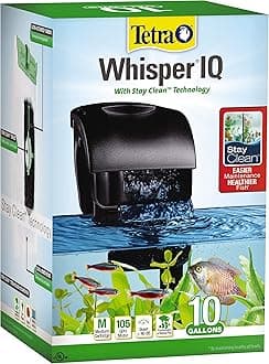 Whisper IQ Power Filter 10 Gallons, 105 GPH, with Stay Clean Technology