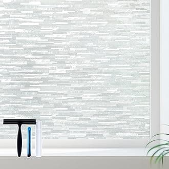 Volcanics Window Privacy Film, Frosted Glass Window Film, Removable Window Clings for Home Office, Static Cling Opaque Window Stickers, UV Blocking 35.4 x 78.7 Inches