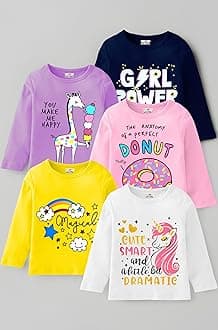Girls Full Sleeves Cotton T-Shirt