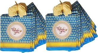 Return gift bag (Thank you Gift Bags) / Birthday Party Return Gift Bag/Wedding Gift Bag (Thamboolam bags) - Medium size (9x11)(Pack of 50, Blue)