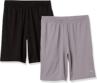 Men's Athletic Basketball Gym, Performance Tech Loose-Fit Training Shorts, Pack of 2