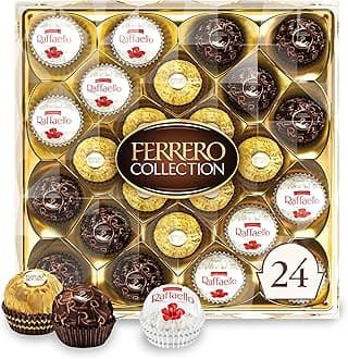 Ferrero Collection, Premium Assorted, Hazelnut, Dark Chocolate and Coconut, 24 Count Treats, 6.1 oz