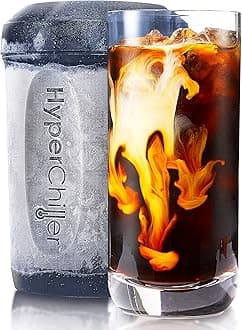 HyperChiller HC2BG Patented Iced Coffee/Beverage Cooler, NEW, IMPROVED,STRONGER AND MORE DURABLE! Ready in One Minute, Reusable for Iced Tea, Wine, Spirits, Alcohol, Juice, 12.5 Oz, Slate Blue