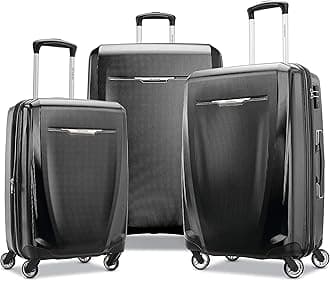 Samsonite unisex-adult Winfield 3 Dlx Hardside Checked Luggage With Spinner Wheels Luggage- Luggage Set