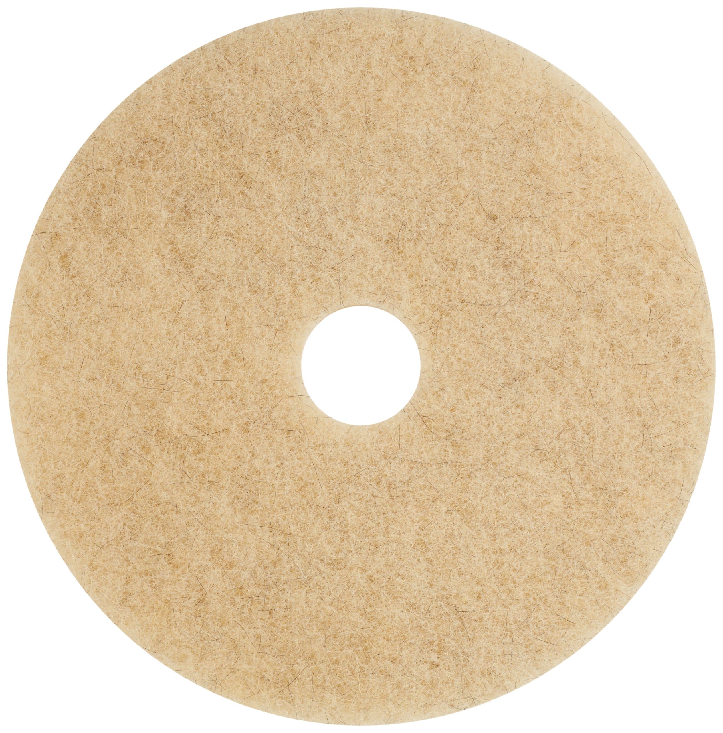 Glit 20403 TK Polyester Blend Jackeroo Natural Hair Floor Pad, Synthetic Blend Resin, Kaolin Grit, 20" Diameter, 1000 to 3000 RPM (Case of 5)