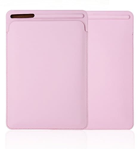 iPad Pro 10.5 Sleeve Case, PopSmart Premium PU Leather Sleeve Case for iPad Pro 10.5 2017 Pouch Bag Cover with Pencil Slot for iPad Pro 9.7 Inch (Pink)