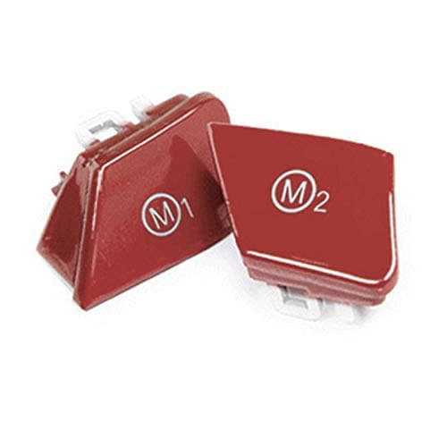 Arotom 2pcs Car Steering Wheel Red M1 M2 Mode Switch Button Cover For BMW M Series M3 M4 F80 F82 F83