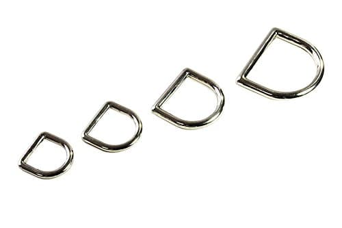 25pcs - 1" Die Cast Square Bottom D-Rings