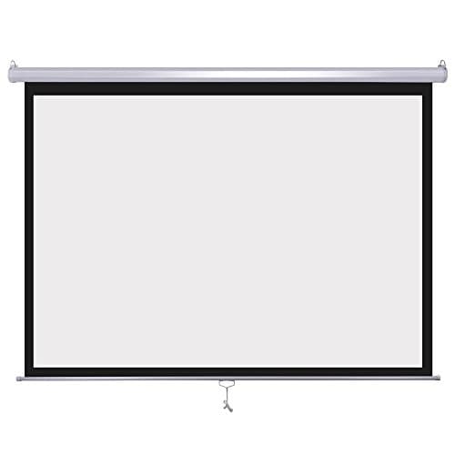 72 inch 4:3 Projection Screen FastFox Matte White Manual Widescreen Home Theater Cinema Movie