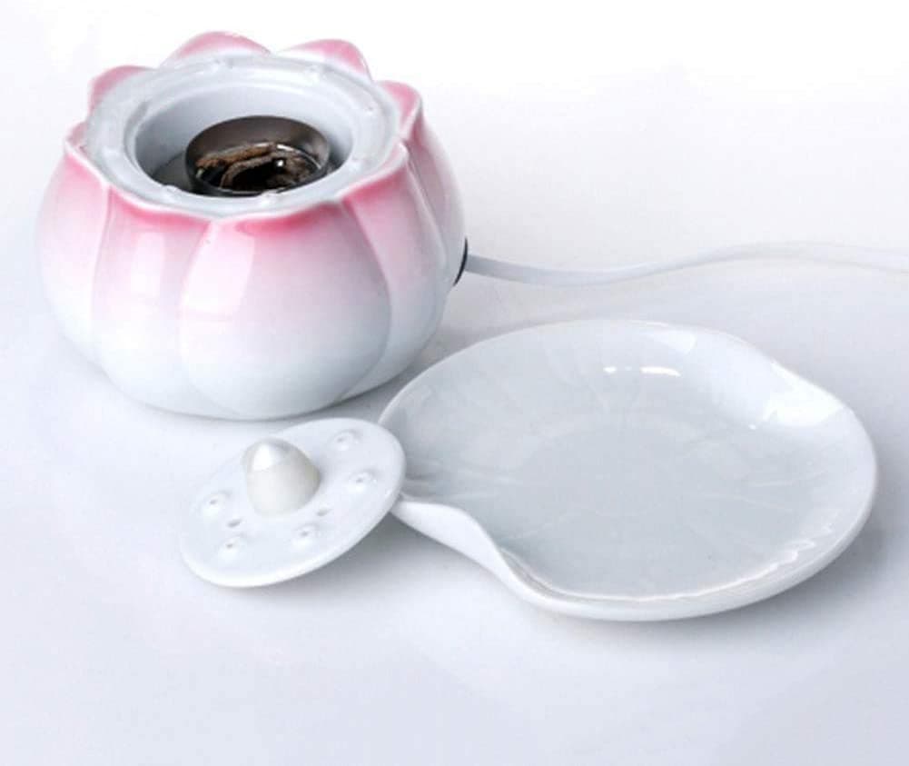 ROOPE Timing Temperature Control Purple Sand Incense Burner,Agarwood Essential Oil Electric Diffuser Home Porcelain,Balcony,Porch,Patio,Garden Essential (Color : White)