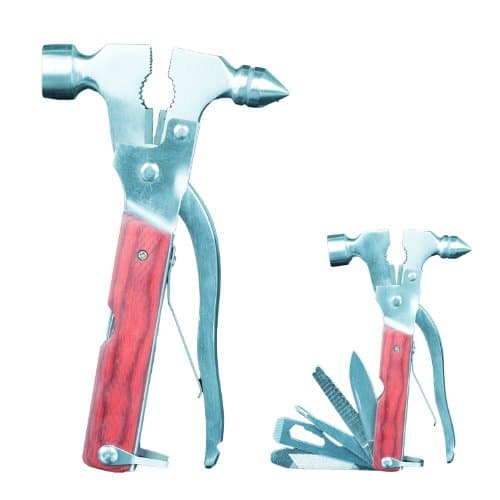 MOACC 16 in 1 multi-function stainless steel hammer wrench pliers saw blade knife tools set