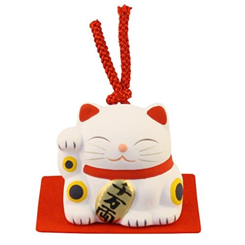 KIMURA OHSHIDO Maneki Neko Lucky Cat Earthenware (White)