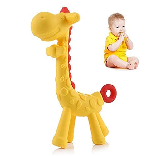 Qsoleil Baby Teether, Infant Training Giraffe Teether Toy Molar Teeth Soother Relieve Tooth Discomfort Toys