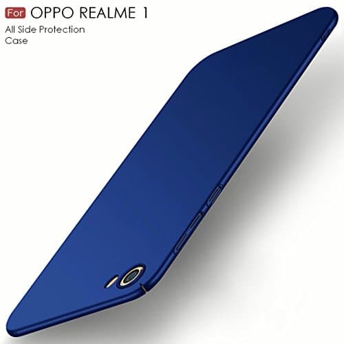 Valueactive 360 Degree Protection Lightweight Rubberised Matte Hard Back Cover for Oppo RealMe 1 (Blue)