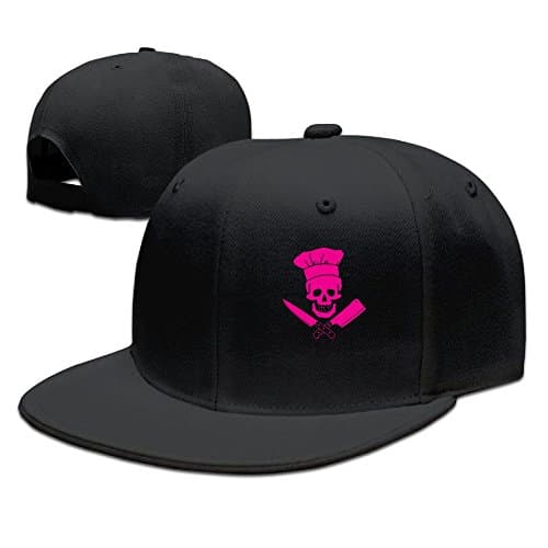 Michgton Skull Chef Unisex Snapback Adjustable Flat Bill Baseball Cap