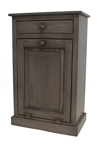 Pine Tilt Out Laundry Hamper (Pewter w/ Glaze)