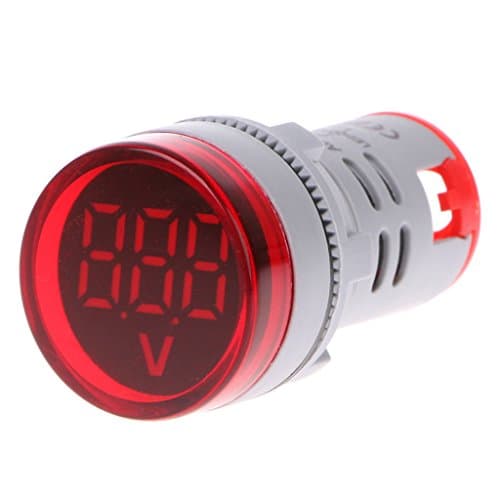 yuaierchen AC 60-500V 22mm Digital Display Voltmeter Voltage Gauge Monitor Indicator Signal Lights