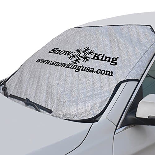 SNOW KING High Density Windshield Cover For SUVs & Sedans – Car Window FrostGuard, Snow & Ice Protector Sun Shade With Larger than Average Storage Bag – Waterproof and Sun-Proof