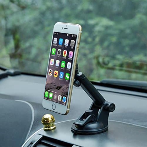 Premium Magnetic Car Mount Dash and Windshield Holder Window Rotating Dock Stand Strong Grip Suction for BLU Studio Touch - BLU Vivo 5 - BLU Vivo 5R - CAT S40