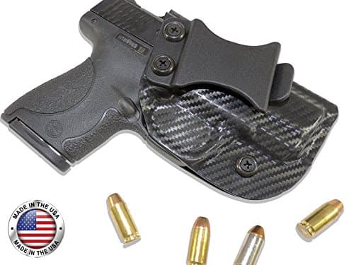 S&W M&P Shield 9/40 IWB Kydex Holster - Made in USA Right Hand - Carbon Fiber