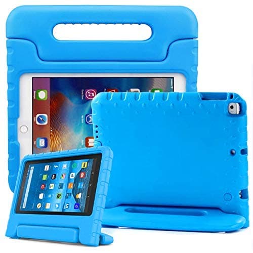 EAGWELL Kids iPad 9.7 Case for Apple iPad 9.7 Inch 2018 (6th Gen) / iPad 9.7" 2017 (5th Gen) / iPad Air 2 / iPad Air - Shockproof Case Light Weight Kids Cover Handle Stand Case - Blue