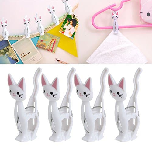8 Pcs Plastic Cat Spring Hanging Laundry Clothes Defying Gravity And Drying The Perfect Use For Clothes, Bedspread, Socks, Racks Etc