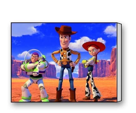 PrettyLee Custom Modern Wall Art Home Decor Canvas Prints Buzz Lightyear Sheriff Woody Jessie Toy Story 16 X 12 Inch
