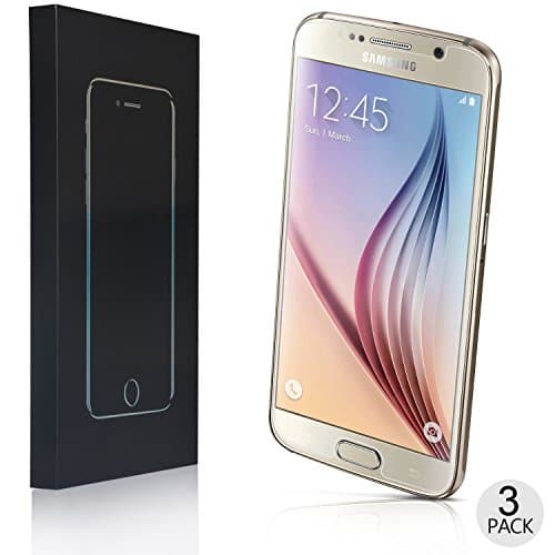 UTHMNE 3-Pack Galaxy S6 Screen Protector Glass, 0.25mm Slim And 9H Hardness Bubble Free, Anti-Fingerprint, Oil Stain&Scratch Coating