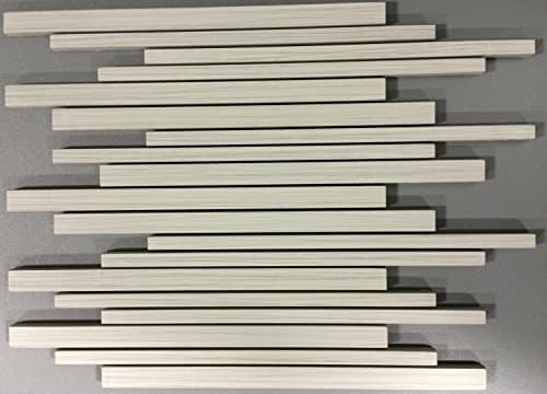 Bambu Light Mosaic 12 In. X 12 In. Mesh-Mounted / Porcelain Mosaic Tile