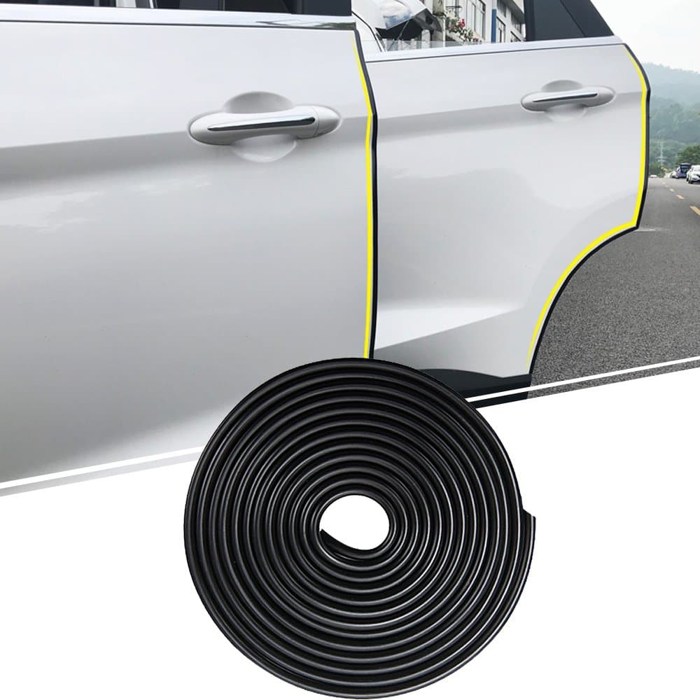 Automan Small U Section Black Rubber Car Edge Protective Trim Door Protector 4mmX8mm