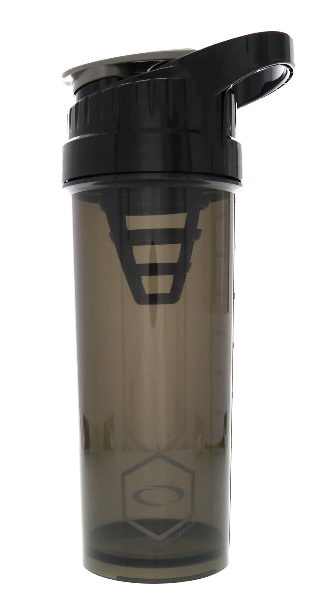 Cyclone Cup - Shaker Bottle For Powder, Protein Shaker With Secure-Lock And Tight-Sealed Lid For "No Leak" Protection Black