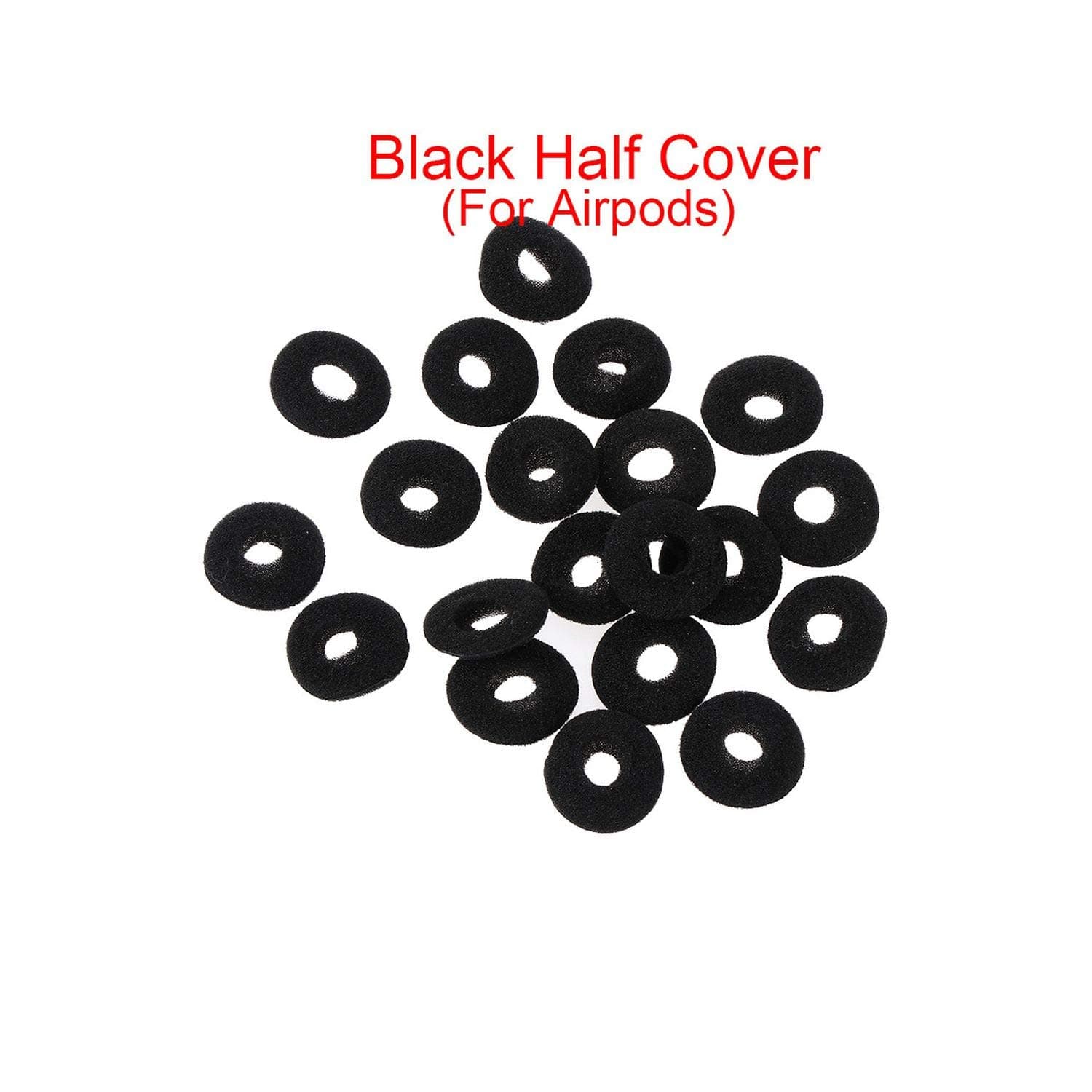 40 PCs Soft Foam Replacement Soft Earphone Foam Cover Sponge Ear Pad Airpods Earpods Anti Slip Sponge Earpad,Black Half Cover