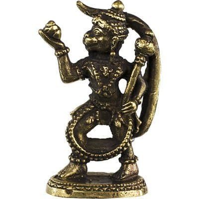 CircuitOffice Mini 1.25" Brass Statue - Hanuman
