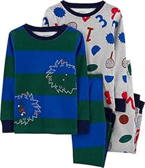 Carter's Baby and Toddler Boys' 4-Piece Snug-Fit Cotton Pajamas