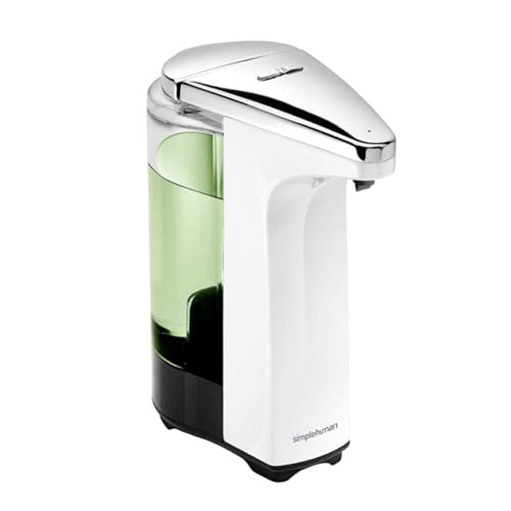 8 oz. Touch-Free Sensor Liquid Soap Pump Dispenser with Soap Sample, White