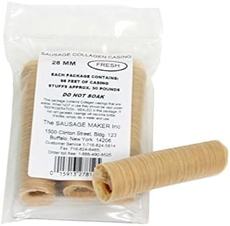 The Sausage MakerFresh Collagen Sausage Casings, 28mm (1 1/8"), 4 Unit Count Half Strands