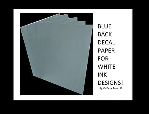 Blue Back waterslide Decal Paper - Inkjet A4 - Five Pack Sizes (20)