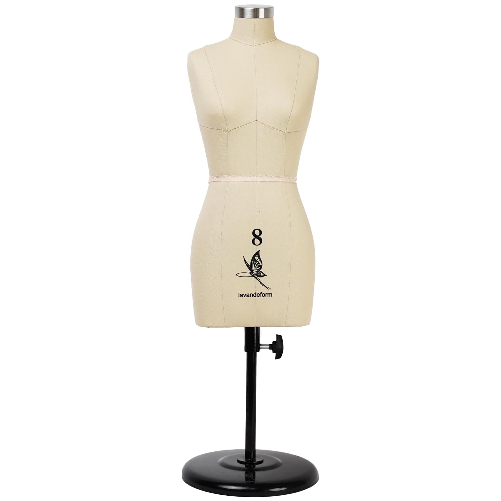 Half Scale Dress Form Pro Size 8 Detailed mini Version of Mannequin(Not Adult Full Size Fully Pinable Dressmaker Dummy.1/2 Female Mannequin for Pattern Making (Beige, 8)
