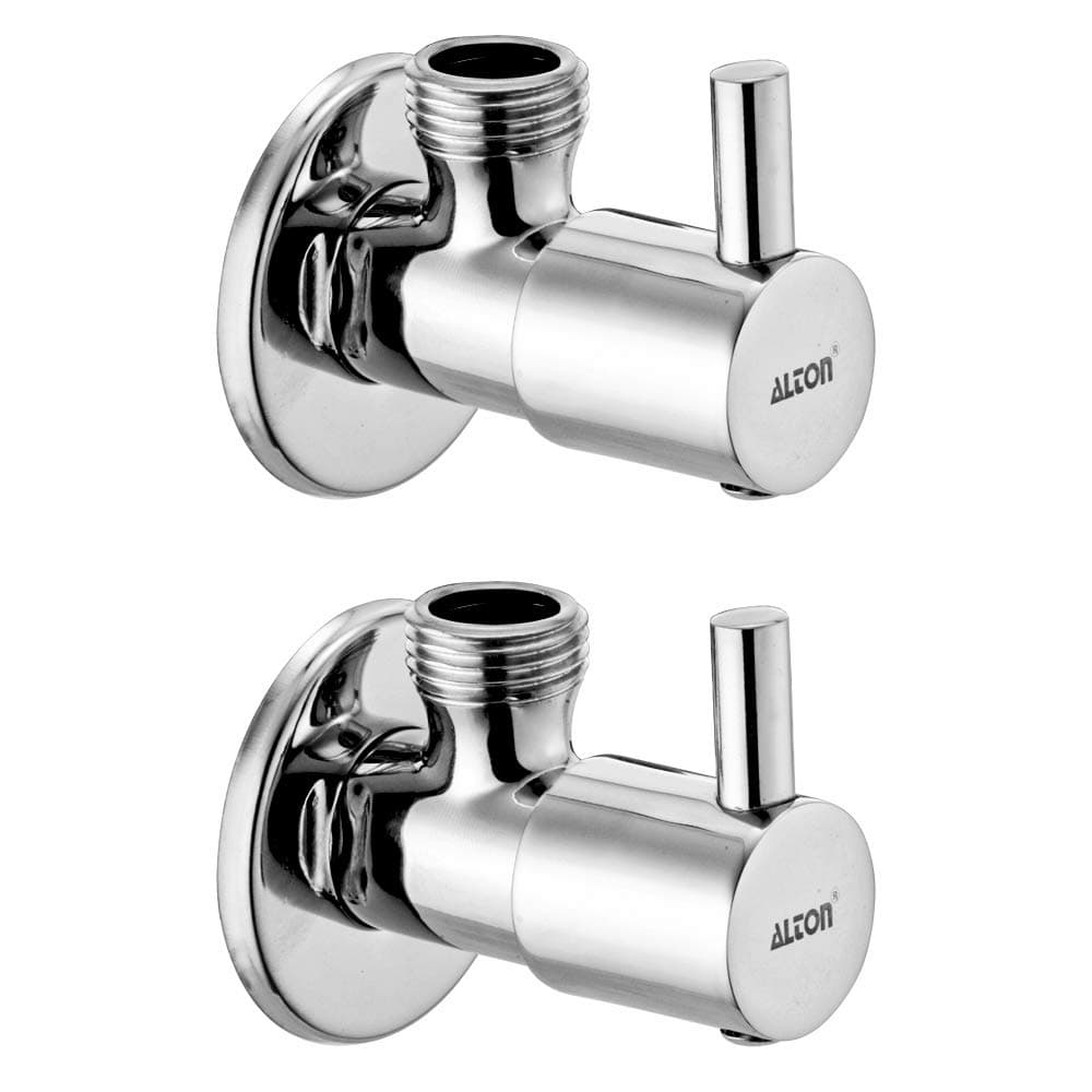 ALT2025, Brass Angle Valve With Wall Flange, Chrome (2-Piece Set)