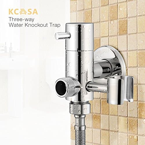 Brass Water Knockout Trap Three Way Angle Valve Water Tap Bathroom Shower Bidet Spray