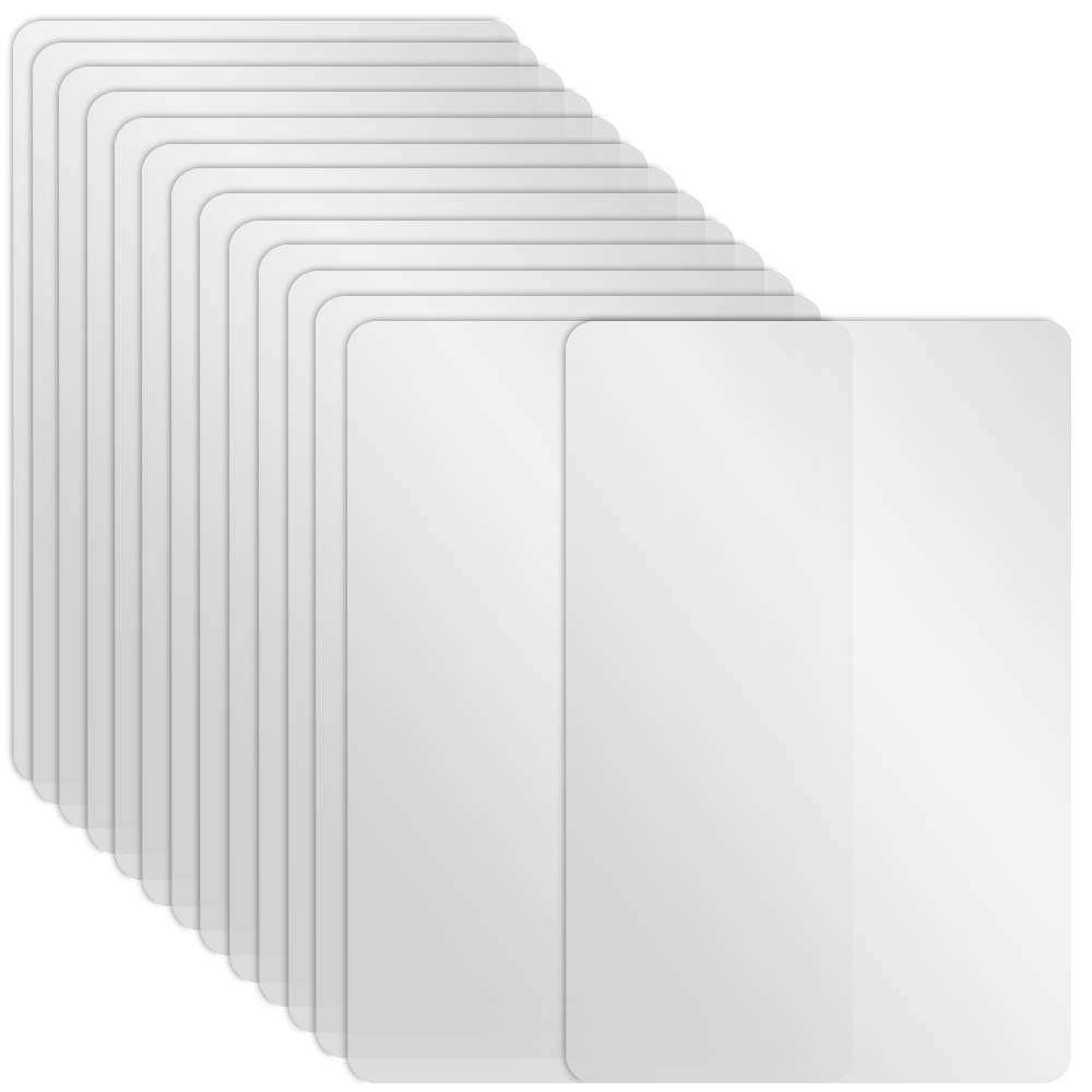 17 Pack Plastic Placemats, Heat Resistant Transparent Table Mat for Dining and Kitchen, 17 x 11 Inches