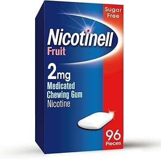 – Fruit Gum 2mg (96 Pieces), Stop Smoking Aid, Sugar Free Nicotine Gum, Mild Fruit Flavour, 2mg Regular Strength for Light Smokers, Quit Smoking Aid, Mega Pack