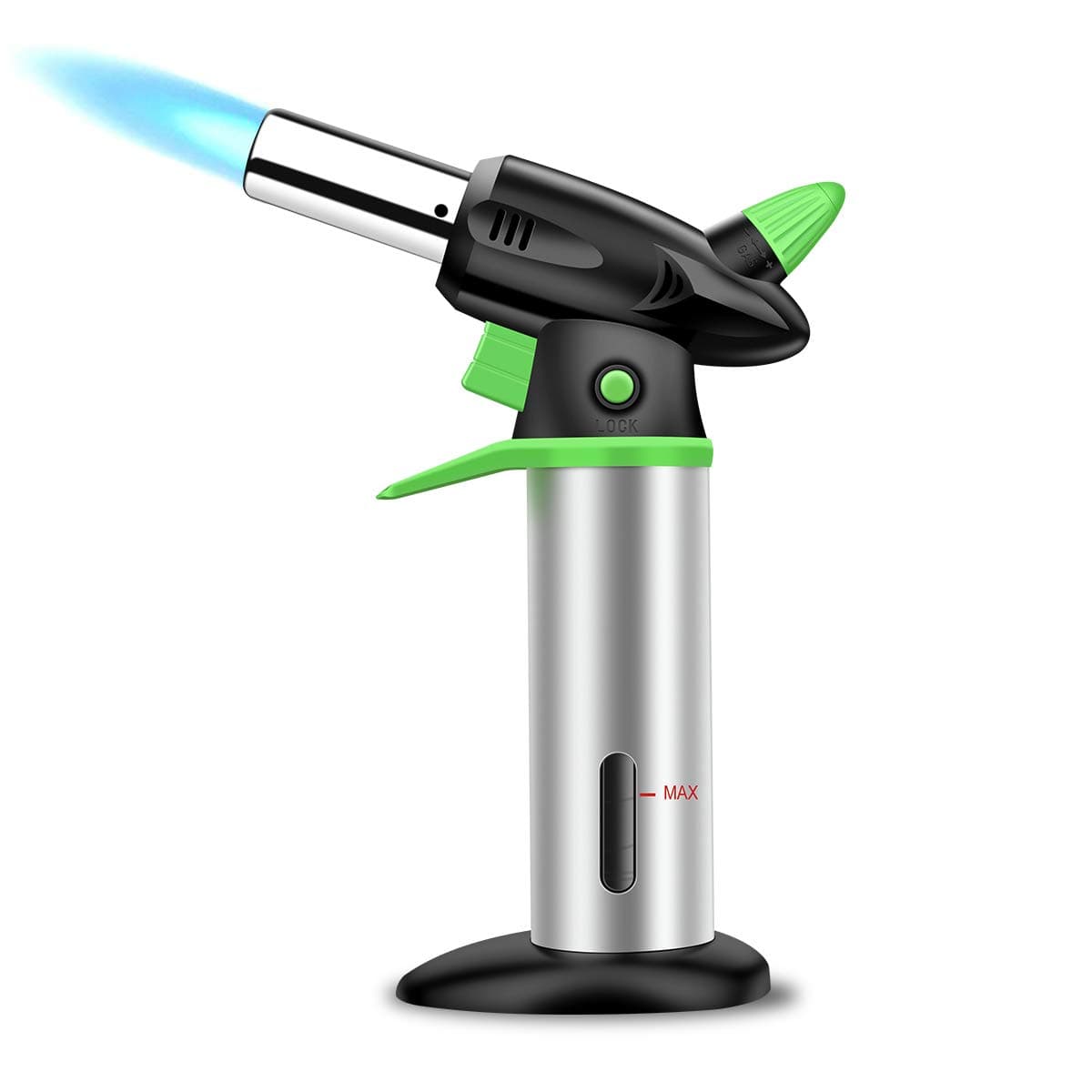 Himover Butane Torch, Culinary Chef Cooking Kitchen Blow Torch Refillable Flame Lighter with Safety Lock for Baking, DIY, Creme Brulee, BBQ and Soldering (Butane Fuel Not Included)