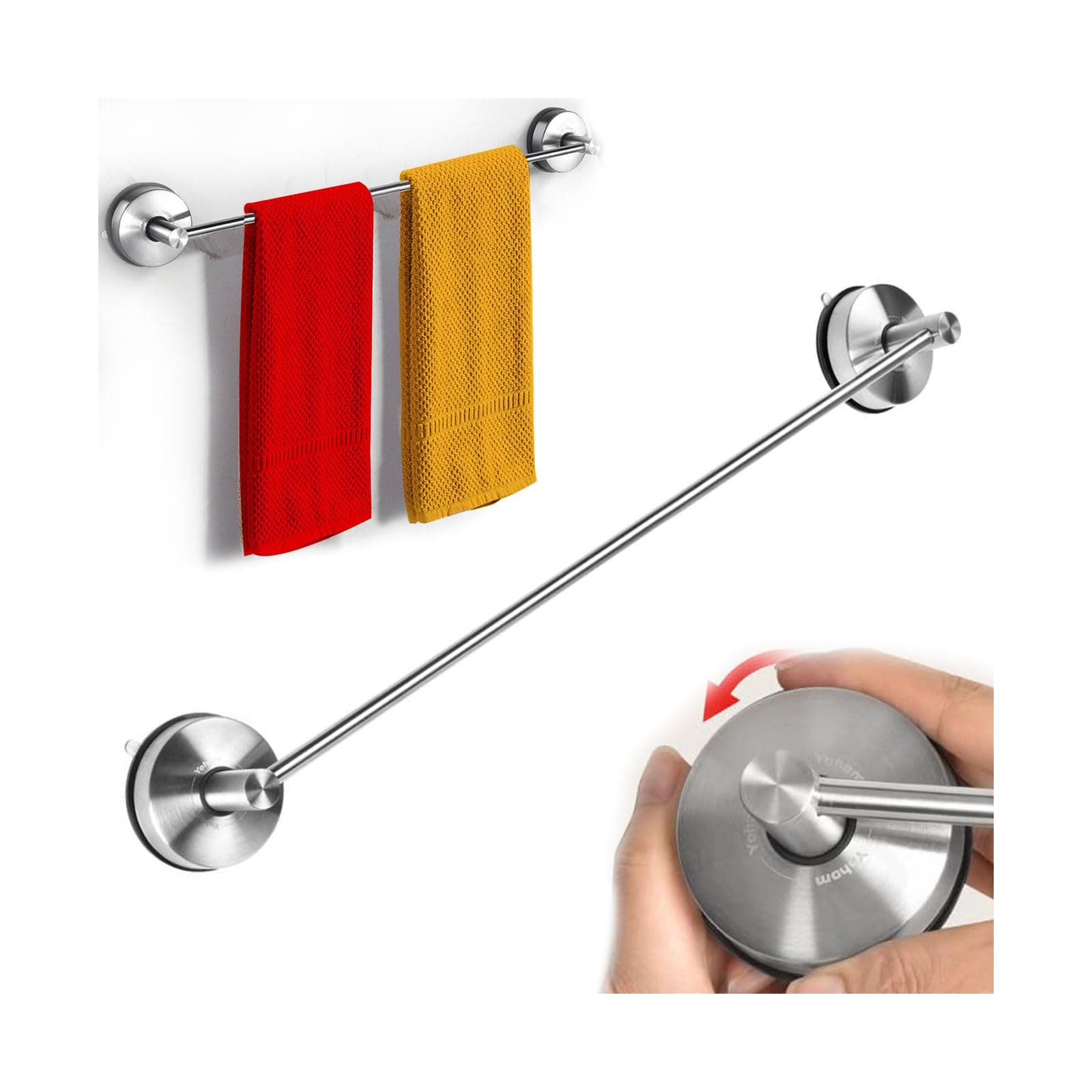 22 Inch Suction Towel Bar
