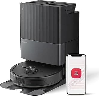 Qrevo Master Robot Vacuum and Mop Combo, 10,000Pa Suction, FlexiArm Design Side Brush & Mop, Auto Mop Washing & Drying, Self-Emptying&Refilling, Dock Self-Cleaning, Obstacle Avoidance, Black